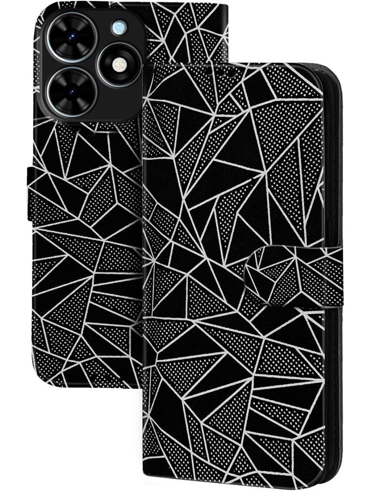     			Knotyy Black Flip Cover Artificial Leather Compatible For Tecno Spark Go 2024 ( Pack of 1 )