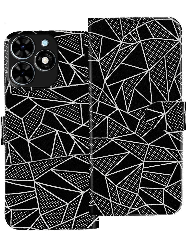     			Knotyy Black Flip Cover Artificial Leather Compatible For Tecno Spark Go 2024 ( Pack of 1 )