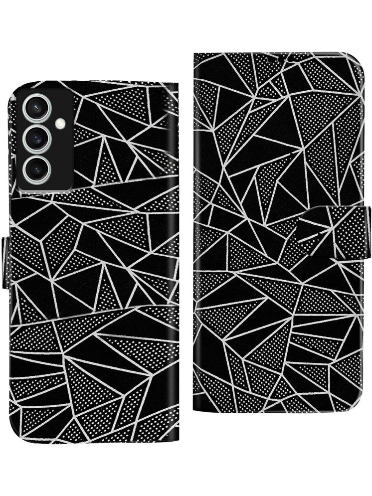     			Knotyy Black Flip Cover Artificial Leather Compatible For Samsung Galaxy A15 ( Pack of 1 )