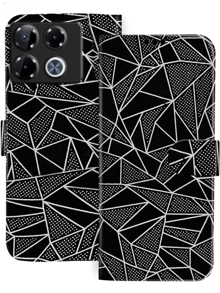     			Knotyy Black Flip Cover Artificial Leather Compatible For Infinix Note 40 Pro 5G ( Pack of 1 )