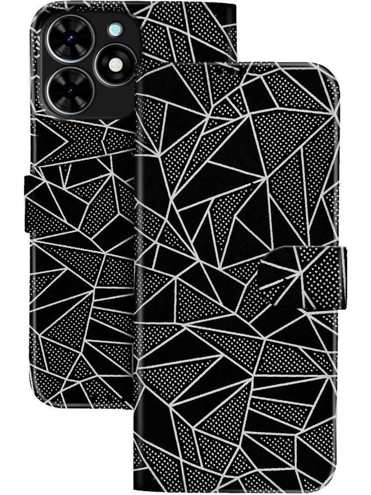     			Knotyy Black Flip Cover Artificial Leather Compatible For Tecno Spark Go 2024 ( Pack of 1 )