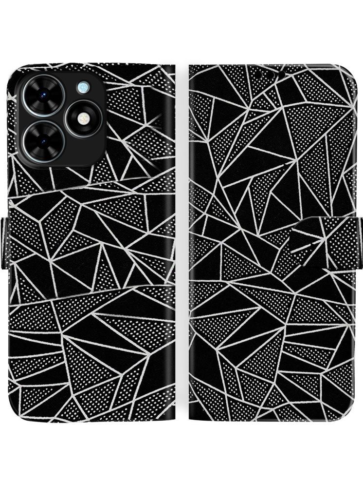     			Knotyy Black Flip Cover Artificial Leather Compatible For Tecno Spark Go 2024 ( Pack of 1 )