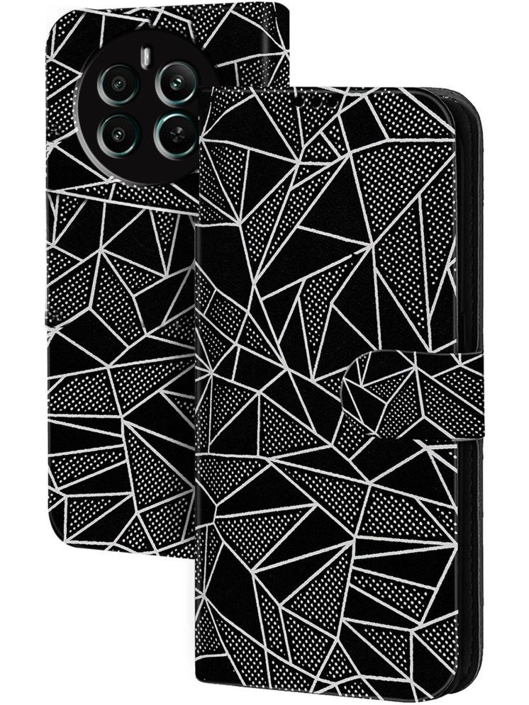     			Knotyy Black Flip Cover Artificial Leather Compatible For RealMe Narzo 70 Pro 5G ( Pack of 1 )