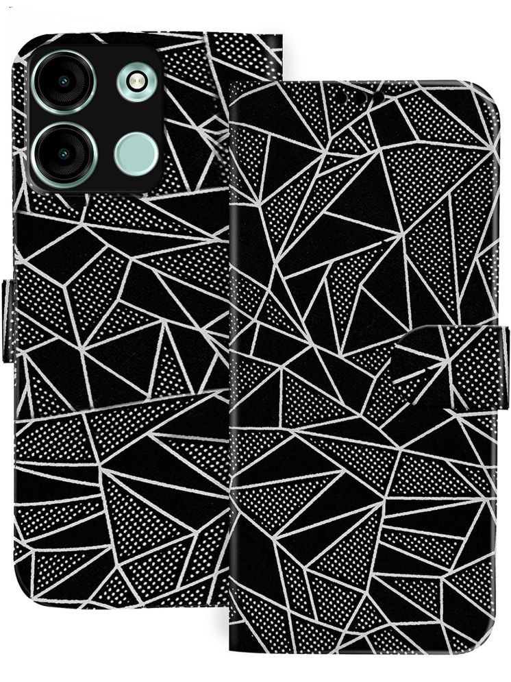     			Knotyy Black Flip Cover Artificial Leather Compatible For itel A60s ( Pack of 1 )