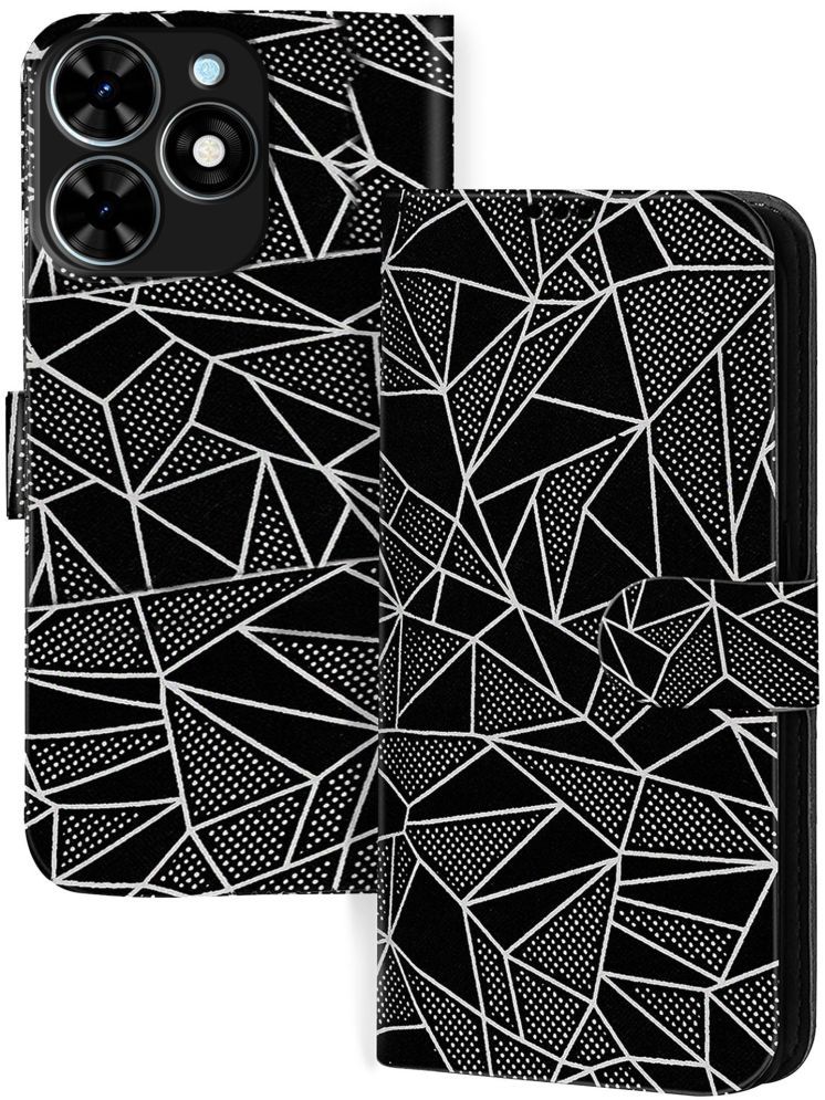     			Knotyy Black Flip Cover Artificial Leather Compatible For Tecno Spark Go 2024 ( Pack of 1 )