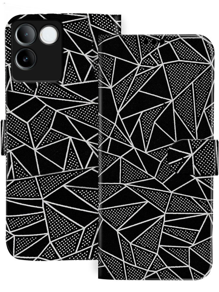     			Knotyy Black Flip Cover Artificial Leather Compatible For vivo T2 Pro 5G ( Pack of 1 )