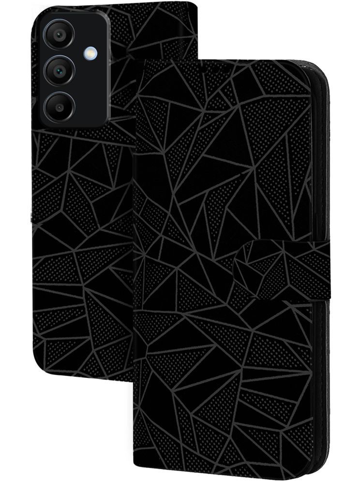     			Knotyy Black Flip Cover Artificial Leather Compatible For Samsung Galaxy M15 5G ( Pack of 1 )