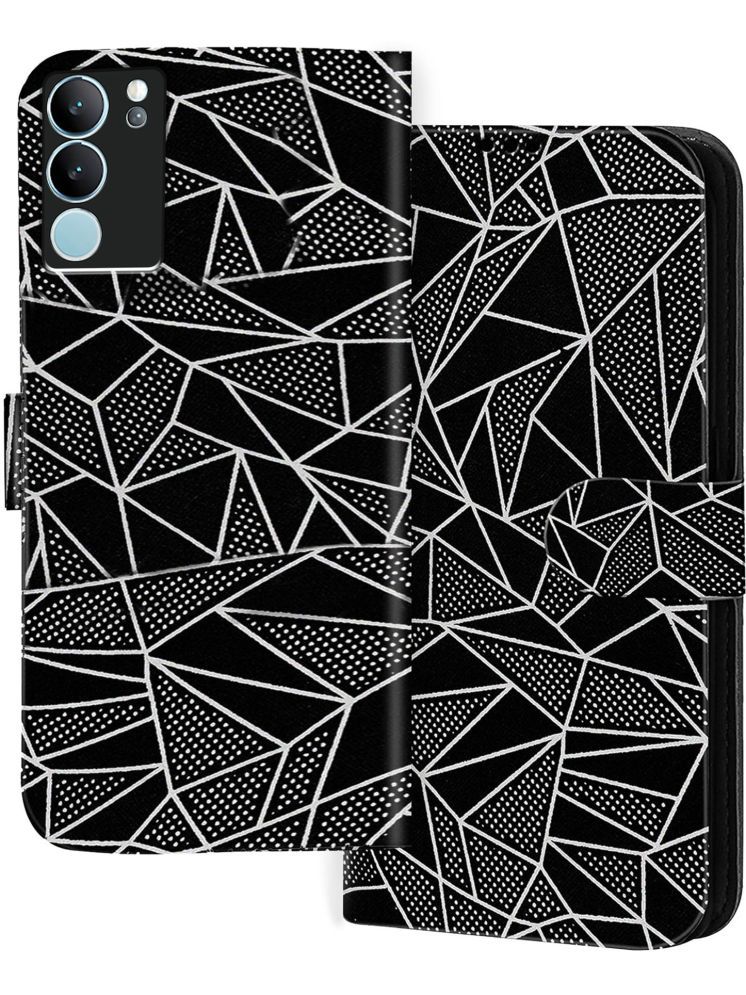     			Knotyy Black Flip Cover Artificial Leather Compatible For vivo V29 Pro 5G ( Pack of 1 )