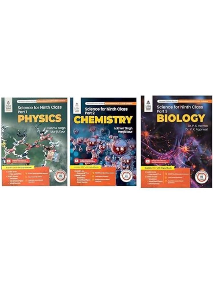     			LAKHMIR SINGH & MANJIT KAUR SCIENCE FOR CLASS 9th PART-1 (PHYSICS) PART-2 (CHEMISTRY) PART-3 (BIOLOGY) NEW EDITION 2025-26 COMBO SET OF 3 BOOKS