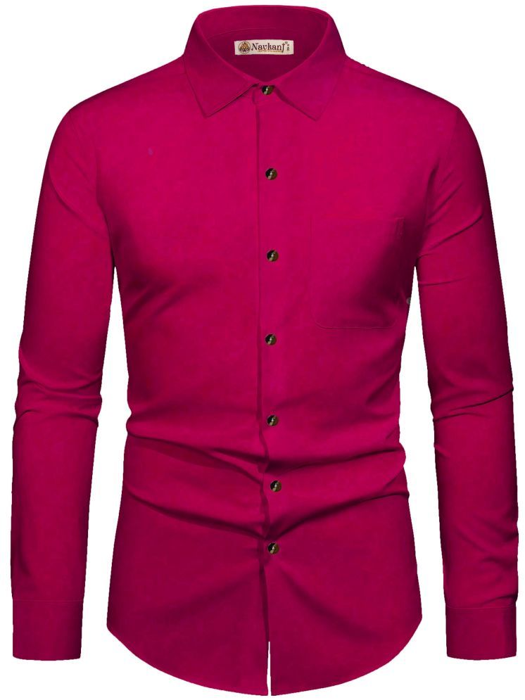     			Navkanj Cotton Slim Fit Full Sleeves Men's Formal Shirt - Pink ( Pack of 1 )