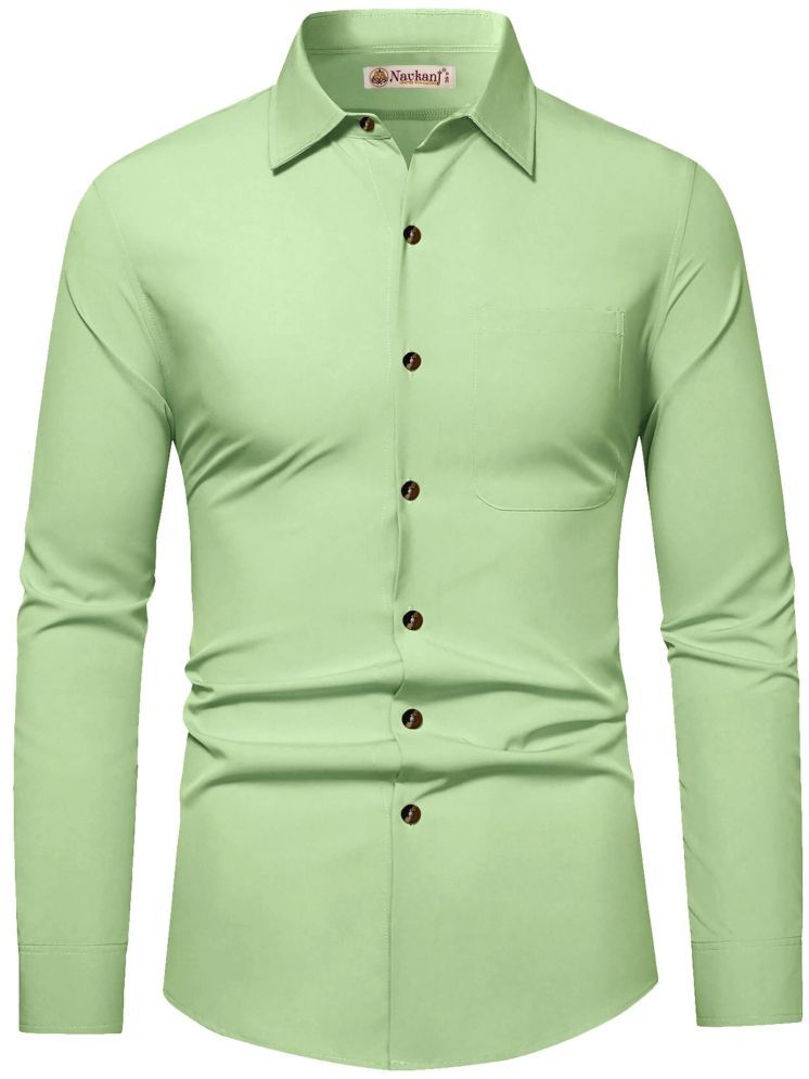     			Navkanj Cotton Slim Fit Full Sleeves Men's Formal Shirt - Sea Green ( Pack of 1 )