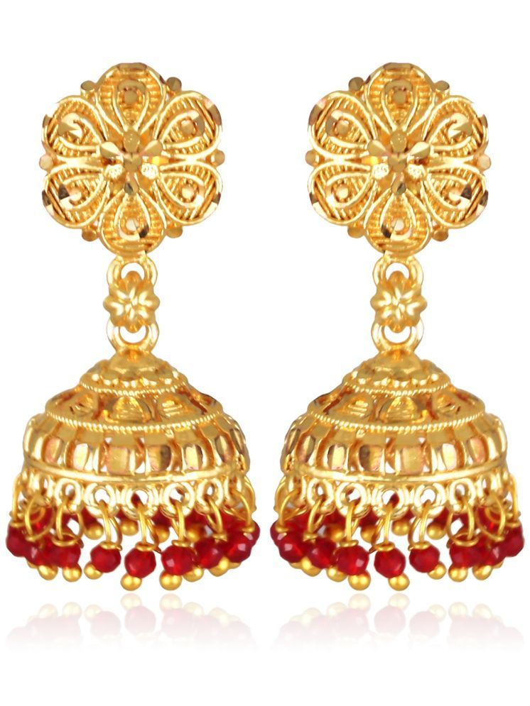     			VIVASTRI Golden Jhumki Earrings ( Pack of 1 )