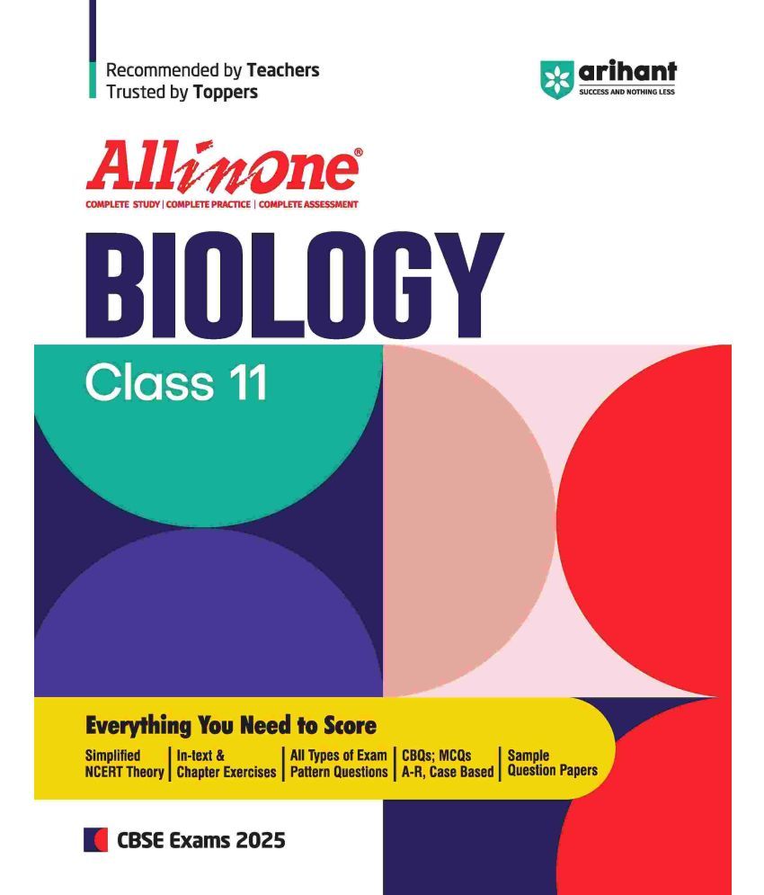     			Arihant All In One CBSE Biology Class 11th For CBSE Exams 2025 | Based On Latest NCERT