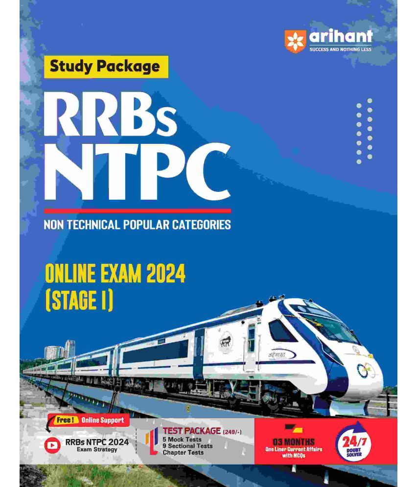     			Arihant RRBs NTPC Exam 2024 (Stage-I)| Study Package | English Medium