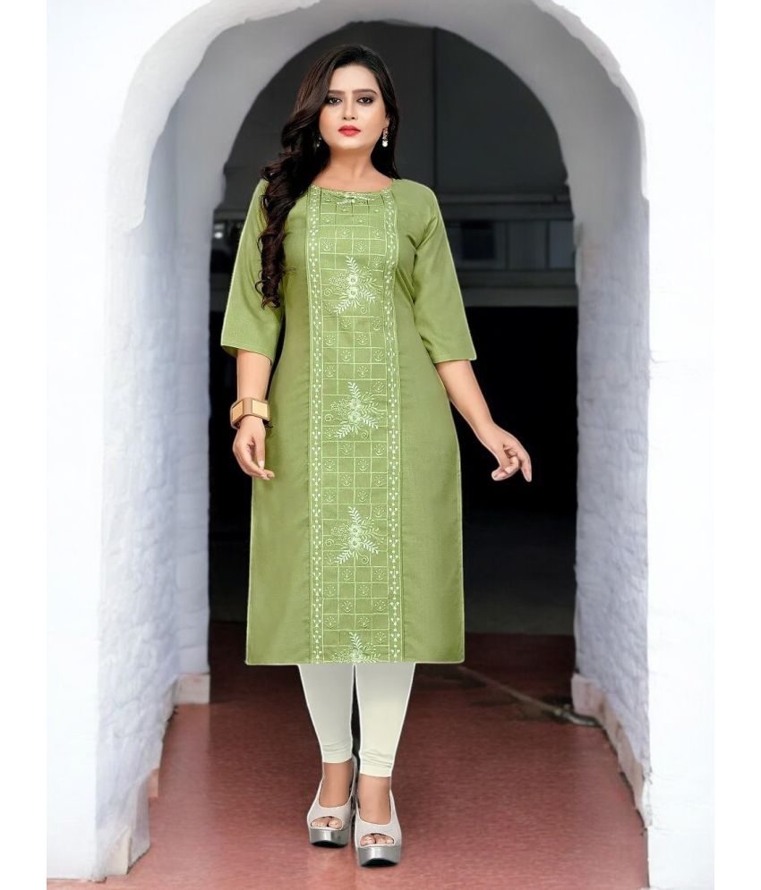     			VINHSCAPE Pack of 1 Cotton Embroidered Anarkali Women's Kurti - ( Multicolor )