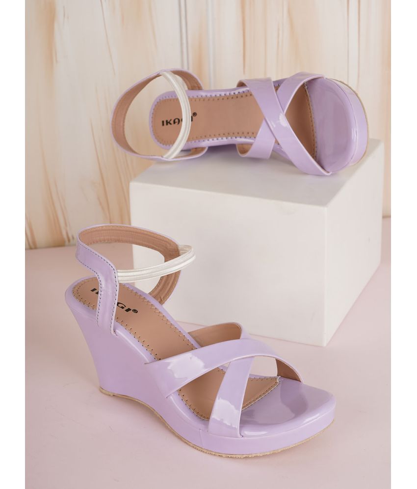     			IKAGI Purple Women's Sandal Heels