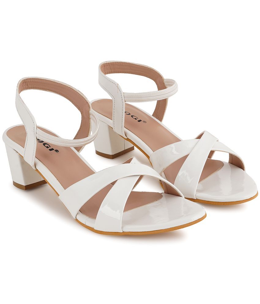     			IKAGI White Women's Sandal Heels