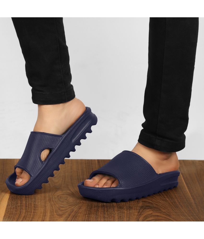     			PM Traders - Blue Men's Floater Sandals