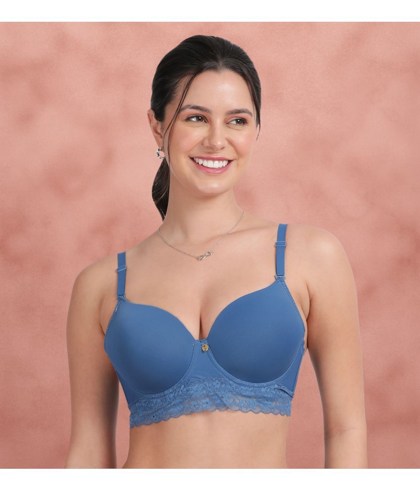     			Susie Pack of 1 Nylon Lightly Padded T-Shirt Bra For Women ( Blue )