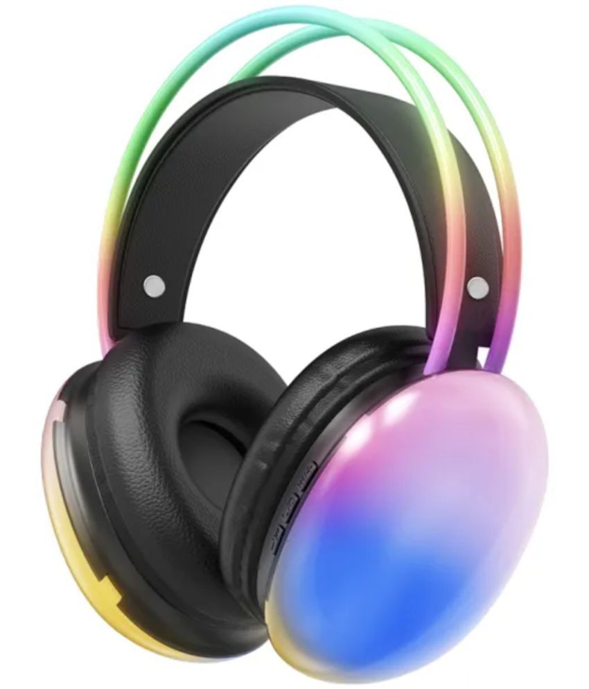     			COREGENIX B30 RGB Bluetooth Bluetooth Headphone Over Ear 30 Hours Playback Powerfull bass,Low Latency IPX4(Splash & Sweat Proof) Black