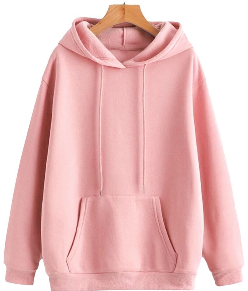     			FABRIPPLE Fleece Hooded Men's Sweatshirt - Pink ( Pack of 1 )