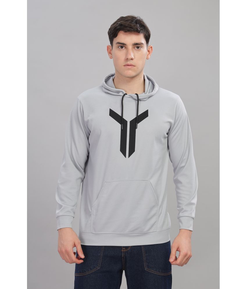     			FABRIPPLE Polyester Hooded Men's Sweatshirt - Grey ( Pack of 1 )