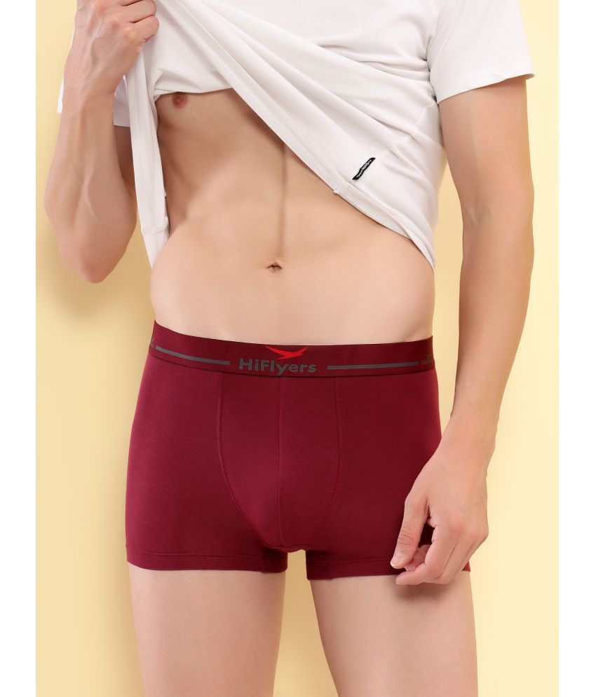     			Hiflyers Pack of 1 Modal Trunks For Men's ( Maroon )