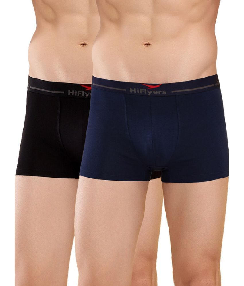     			Hiflyers Pack of 2 Cotton Blend Trunks For Men's ( Black )