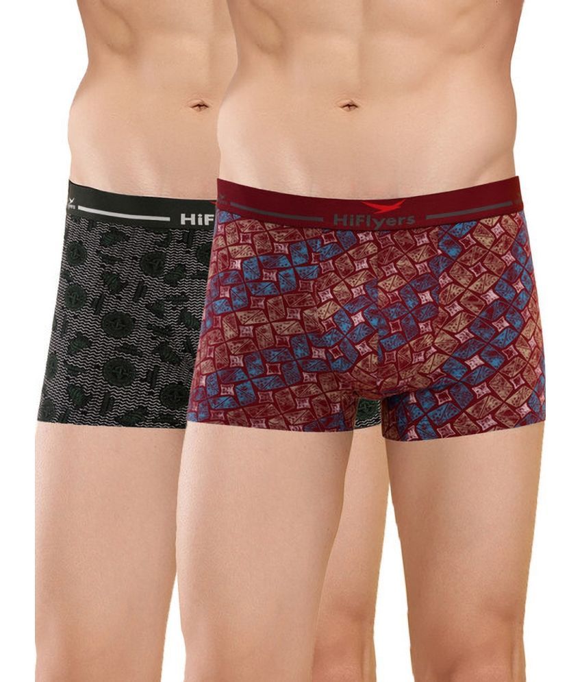     			Hiflyers Pack of 2 Cotton Blend Trunks For Men's ( Maroon )