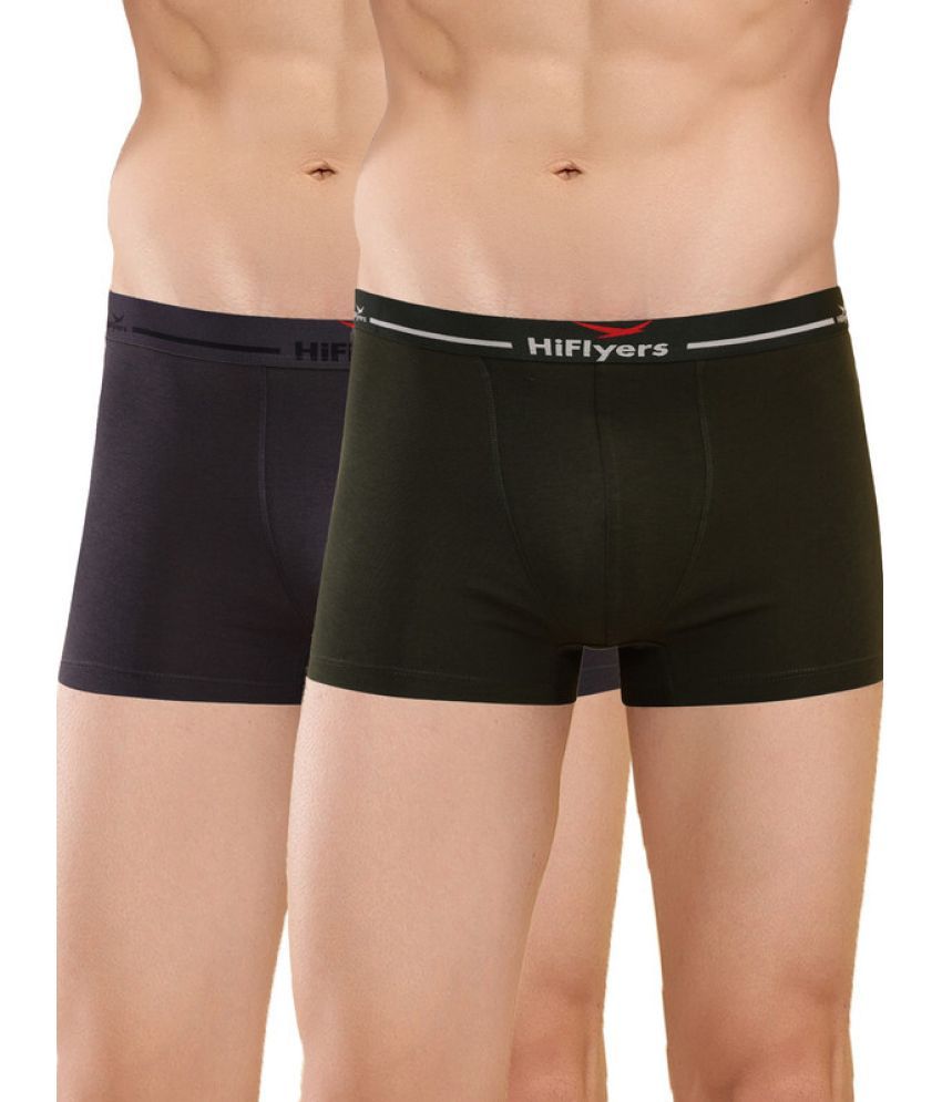     			Hiflyers Pack of 2 Cotton Blend Trunks For Men's ( Grey )