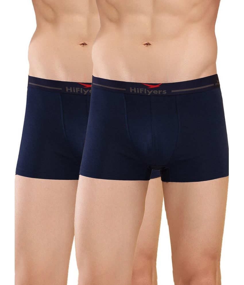     			Hiflyers Pack of 2 Cotton Blend Trunks For Men's ( Blue )