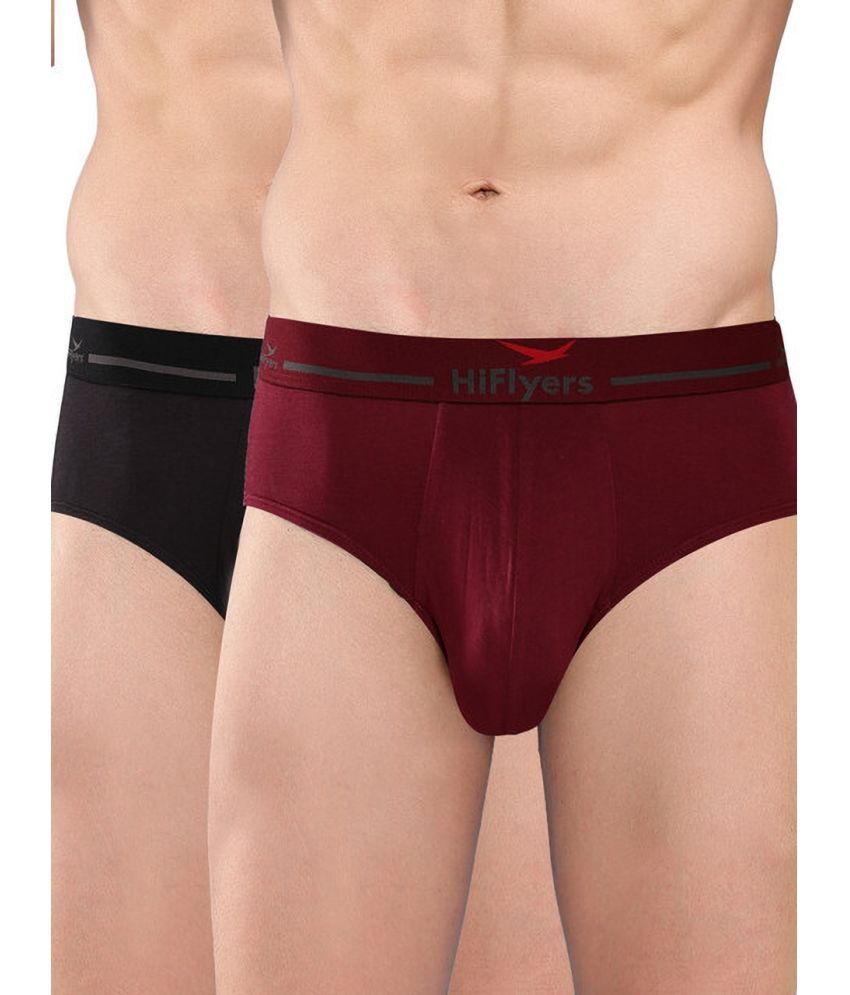     			Hiflyers Pack of 2 Modal Briefs For Men's ( Black )