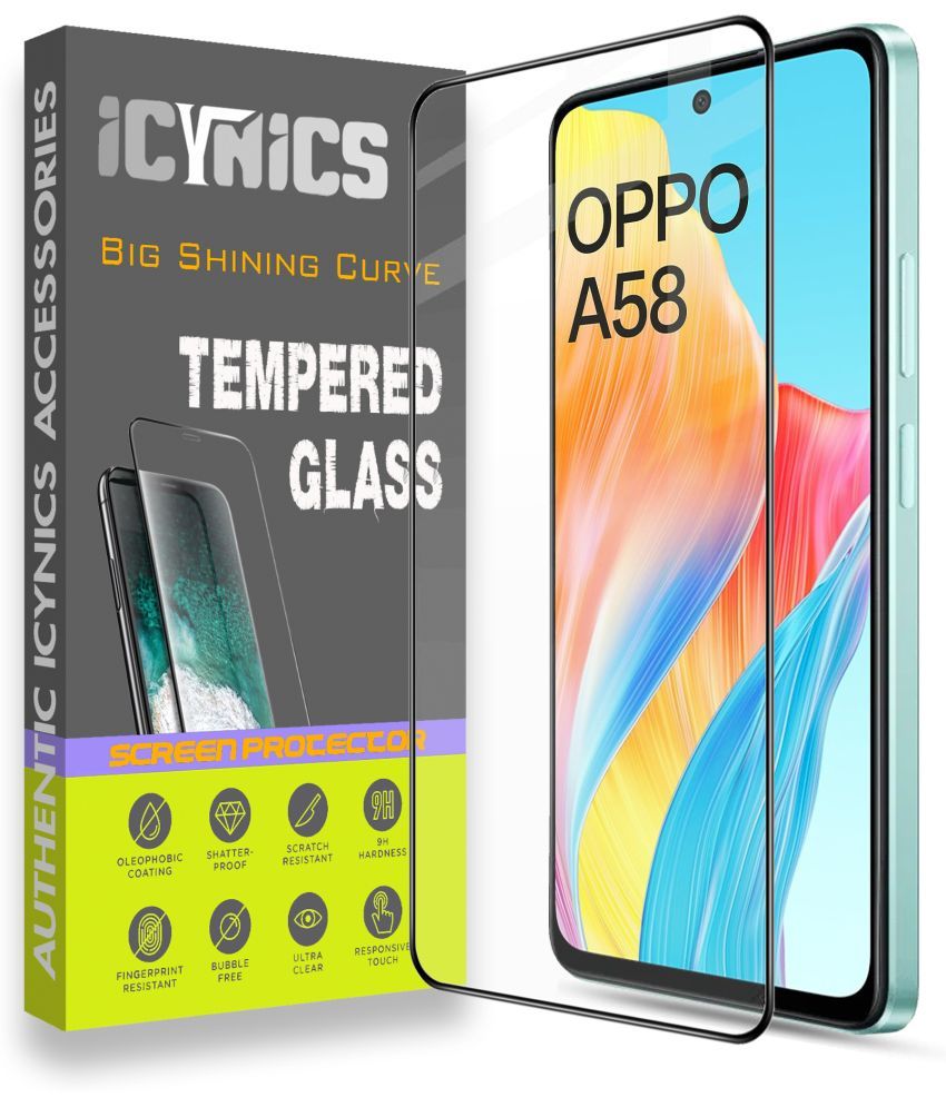     			Icynics Tempered Glass Compatible For Oppo A58 ( Pack of 1 )