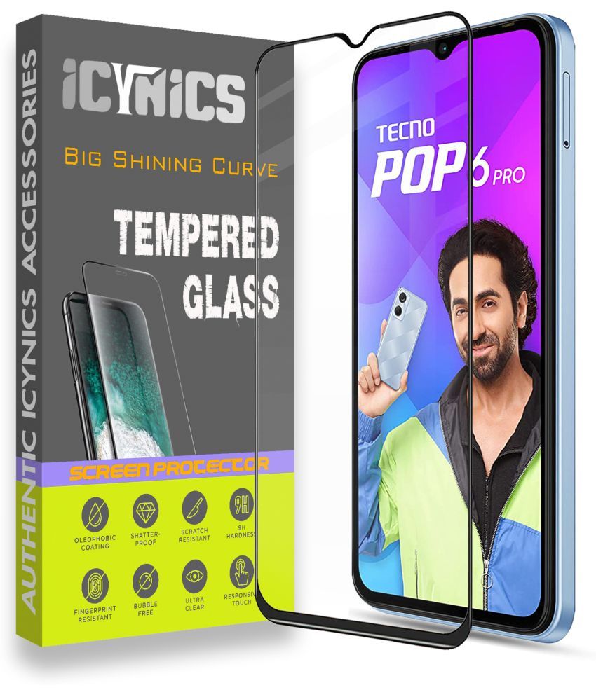     			Icynics Tempered Glass Compatible For Tecno Pop 6 Pro ( Pack of 1 )