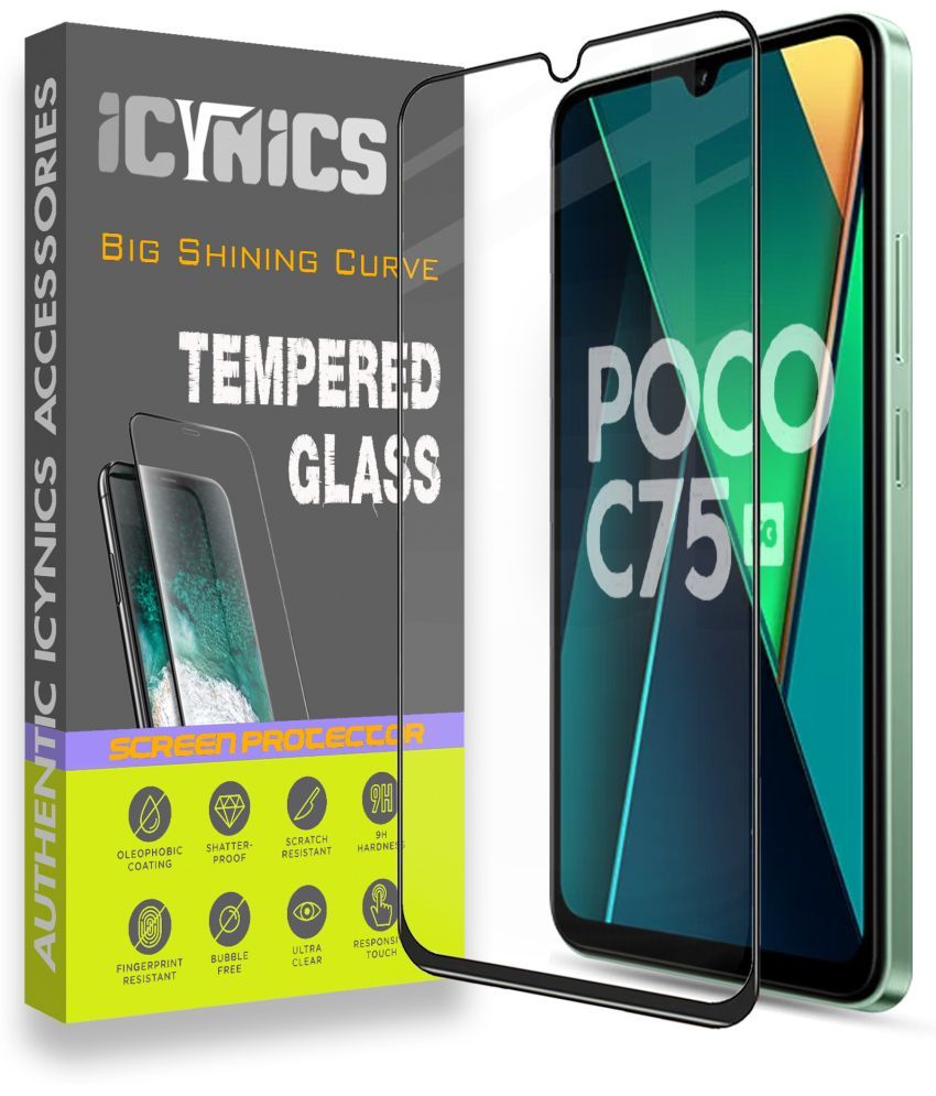     			Icynics Tempered Glass Compatible For Poco C75 5G ( Pack of 1 )