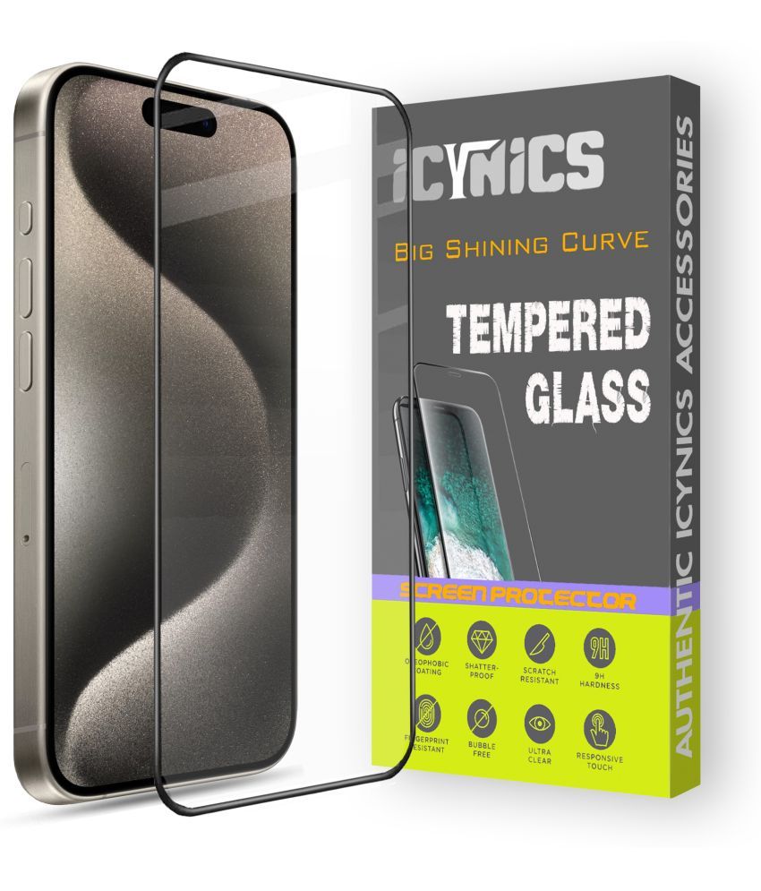     			Icynics Tempered Glass Compatible For Apple iPhone 15 Pro ( Pack of 1 )