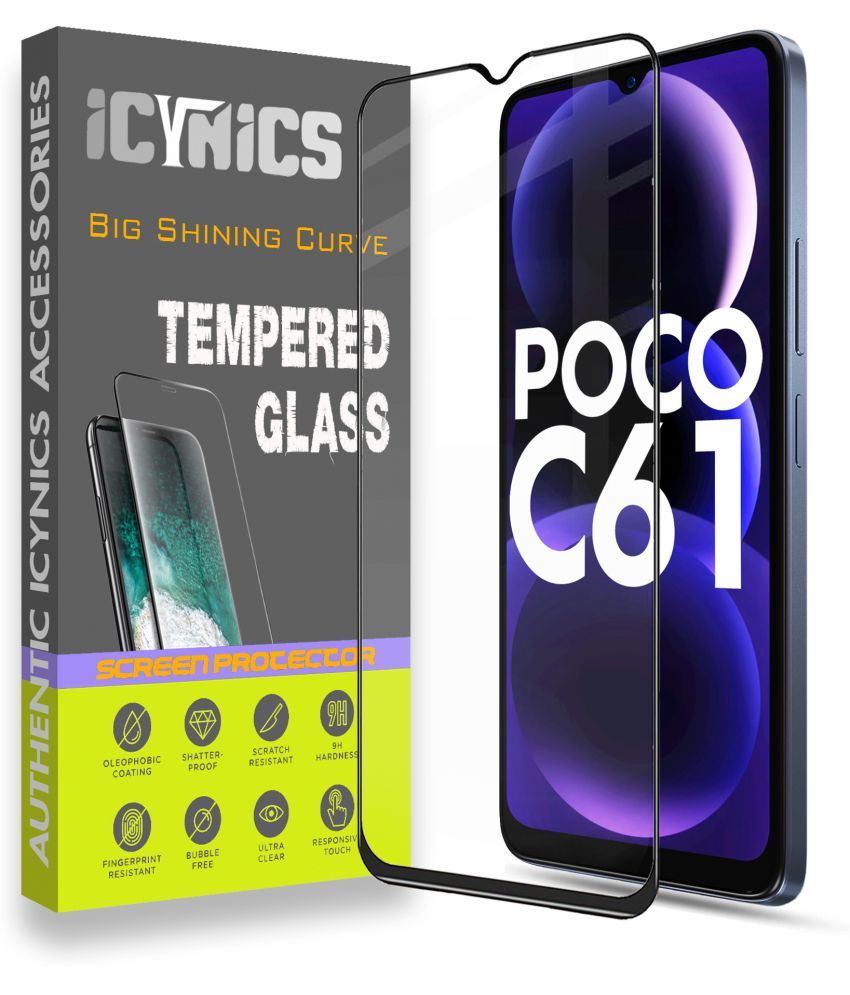     			Icynics Tempered Glass Compatible For Poco C61 ( Pack of 1 )