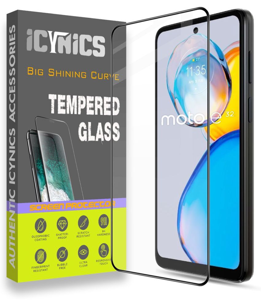     			Icynics Tempered Glass Compatible For Motorola Moto E32 (India) ( Pack of 1 )