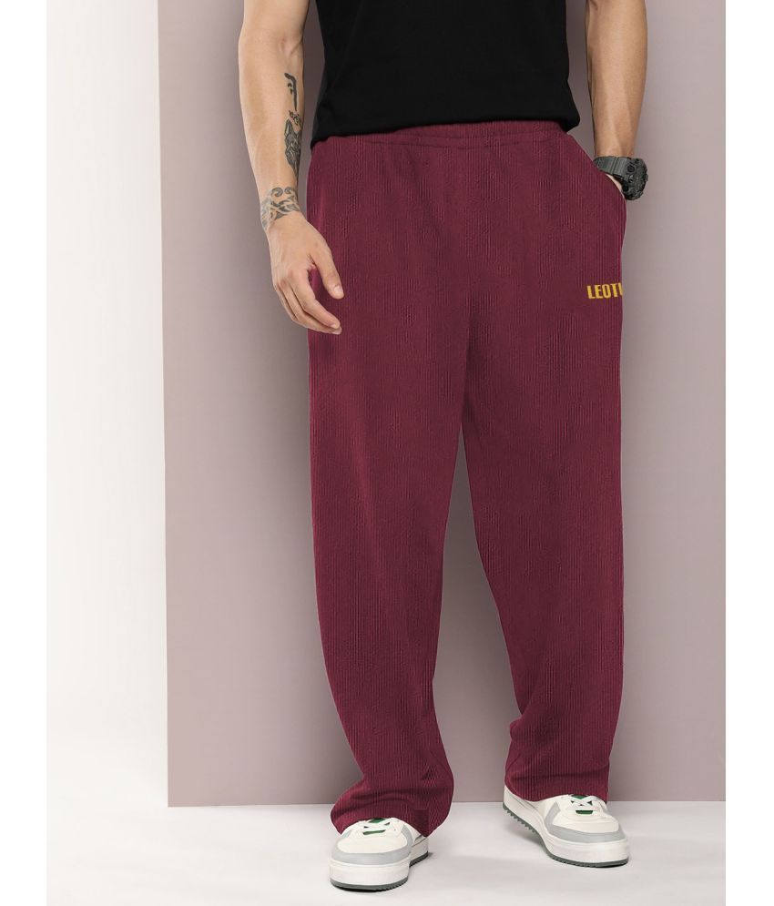     			Leotude Maroon Cotton Blend Men's Trackpants ( Pack of 1 )