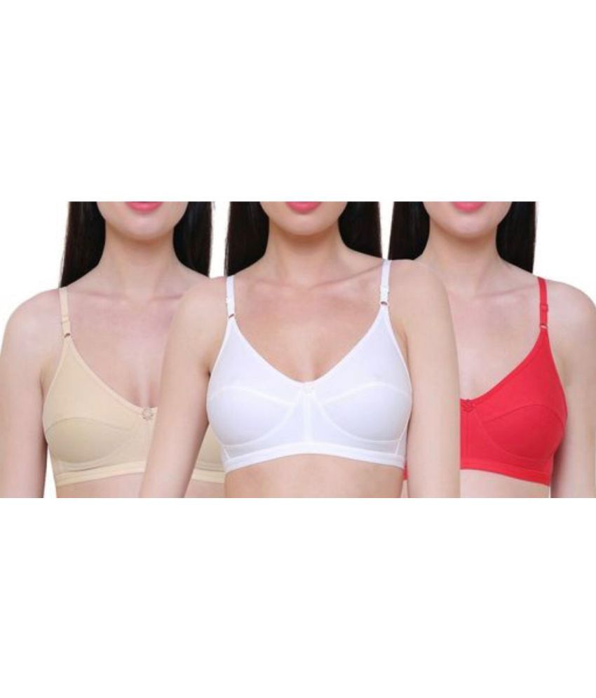     			ultraundies Pack of 3 Cotton Blend Lightly Padded T-Shirt Bra For Women ( Multicolor )