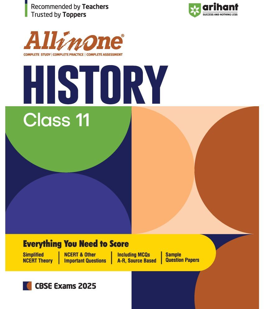     			Arihant All In One History Class 11th Based On Latest NCERT For CBSE Exams 2025 | Mind map in each chapter | Clear & Concise Theory | Intext & Chapter