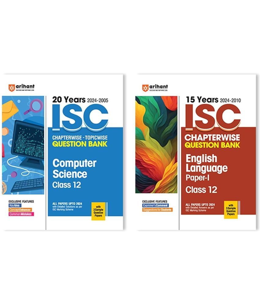     			Arihant ISC Chapterwise Solved Papers (2023-2005) Computer Science,English Language, class 12th