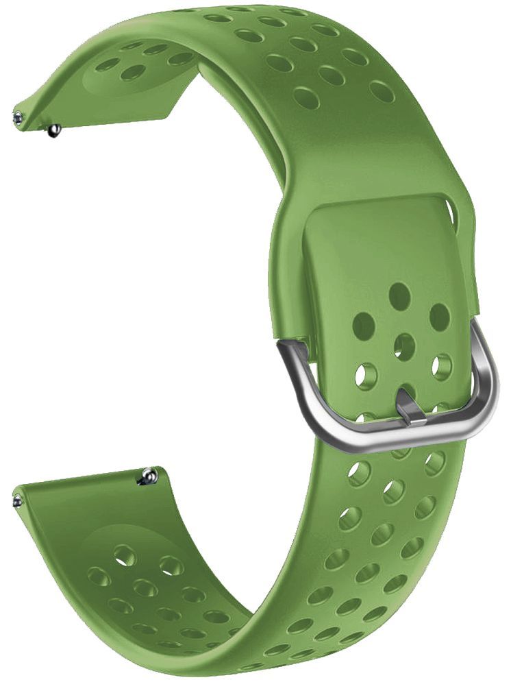     			ACM Watch Strap Silicone Belt 22mm compatible with Noise Colorfit Pulse 3 Max Smartwatch Breatheable Dot Band Green