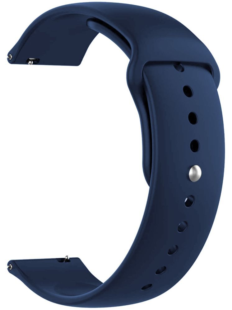     			ACM Watch Strap Silicone Belt 22mm compatible with Noise Colorfit Quad Call Elite Smartwatch Sports Band Dark Blue