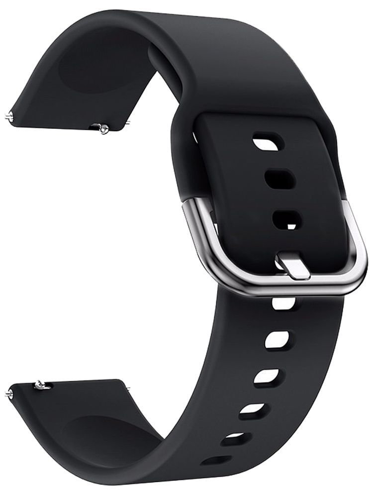     			ACM Watch Strap Silicone Belt 22mm compatible with Noise Colorfit Thrill Smartwatch Sports Hook Band Black