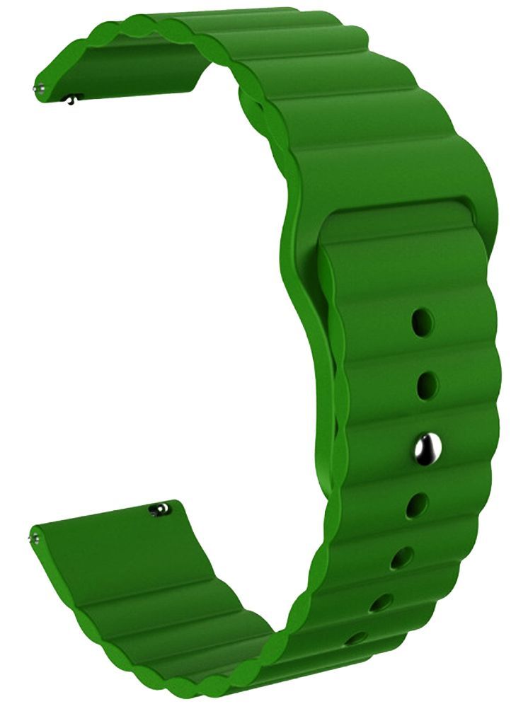     			ACM Watch Strap Wave Design Silicone Belt 22mm compatible with Cultsport Ranger Xr Ultra Smartwatch Sports Band Green