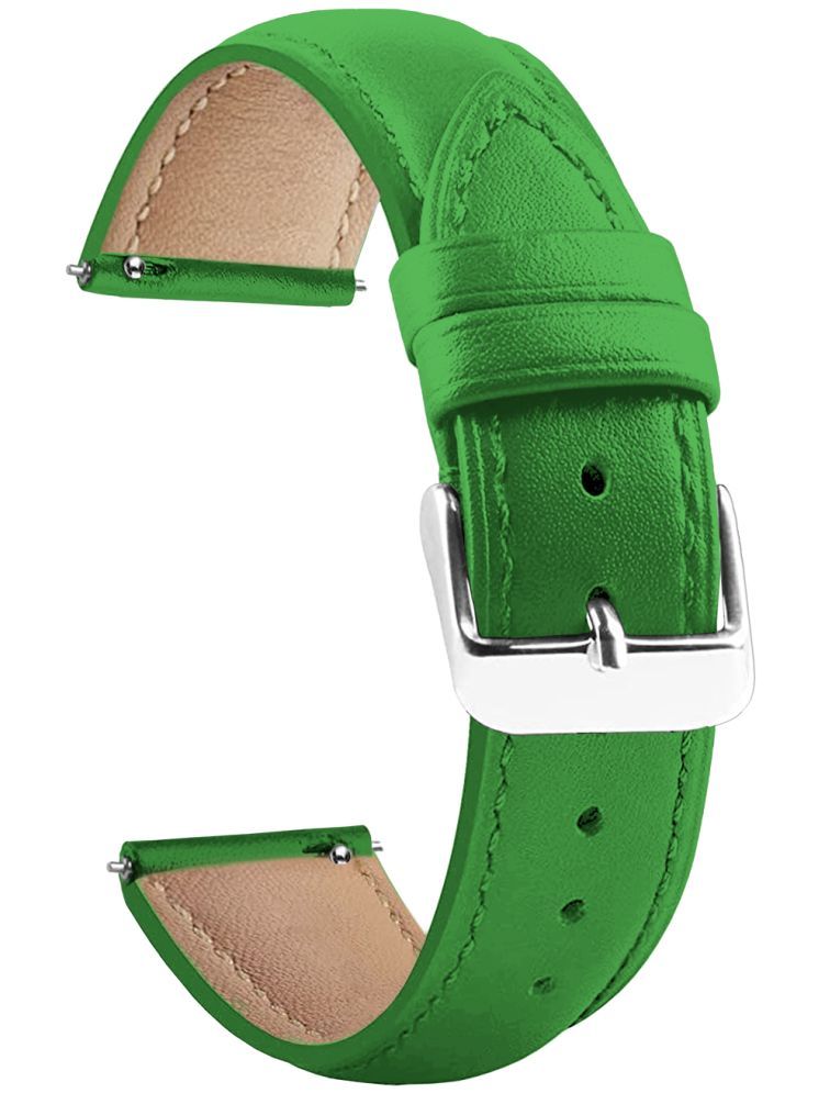     			ACM Watch Strap Leather Belt 22mm compatible with Noise Colorfit Icon 3 Plus Smartwatch Casual Classic Band Green