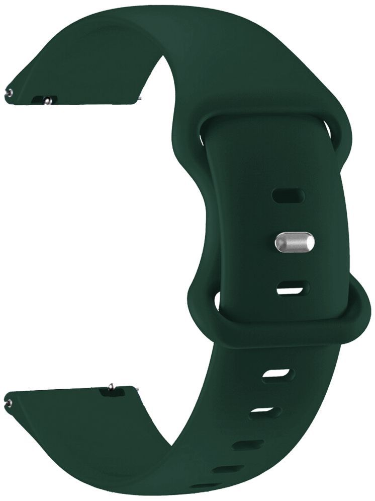     			ACM Watch Strap Silicone Belt 22mm compatible with Fire-Boltt 4g Pro Bsw217 Smartwatch Sports Dual Closure Band Dark Green