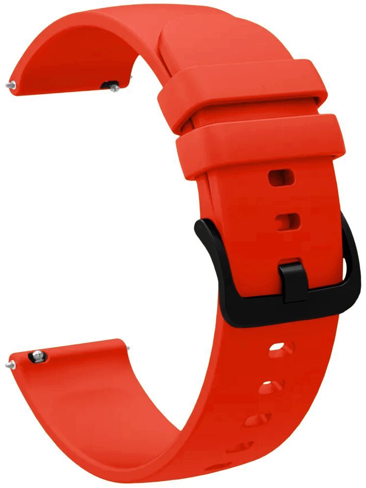     			ACM Watch Strap Silicone Belt 22mm compatible with Gizmore Ultra Max Smartwatch Hook Band Red