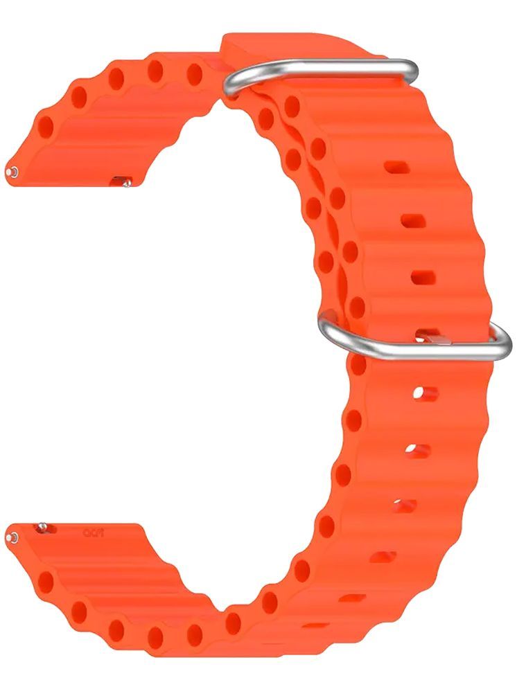     			ACM Watch Strap Silicone Smart Belt 22mm compatible with Noise Colorfit Icon 4 Smartwatch Classic Band Orange